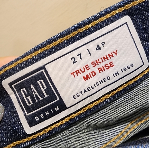 GAP Truem Skinny Mid Rise jean size 27/4P - Picture 6 of 6